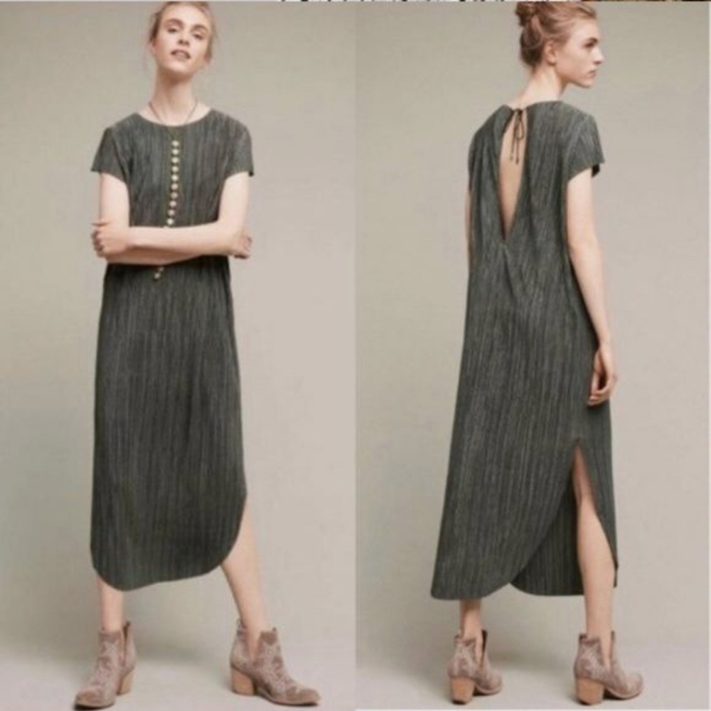 Anthropologie Sabina Musayev Shirin Midi Dress in Olive Green